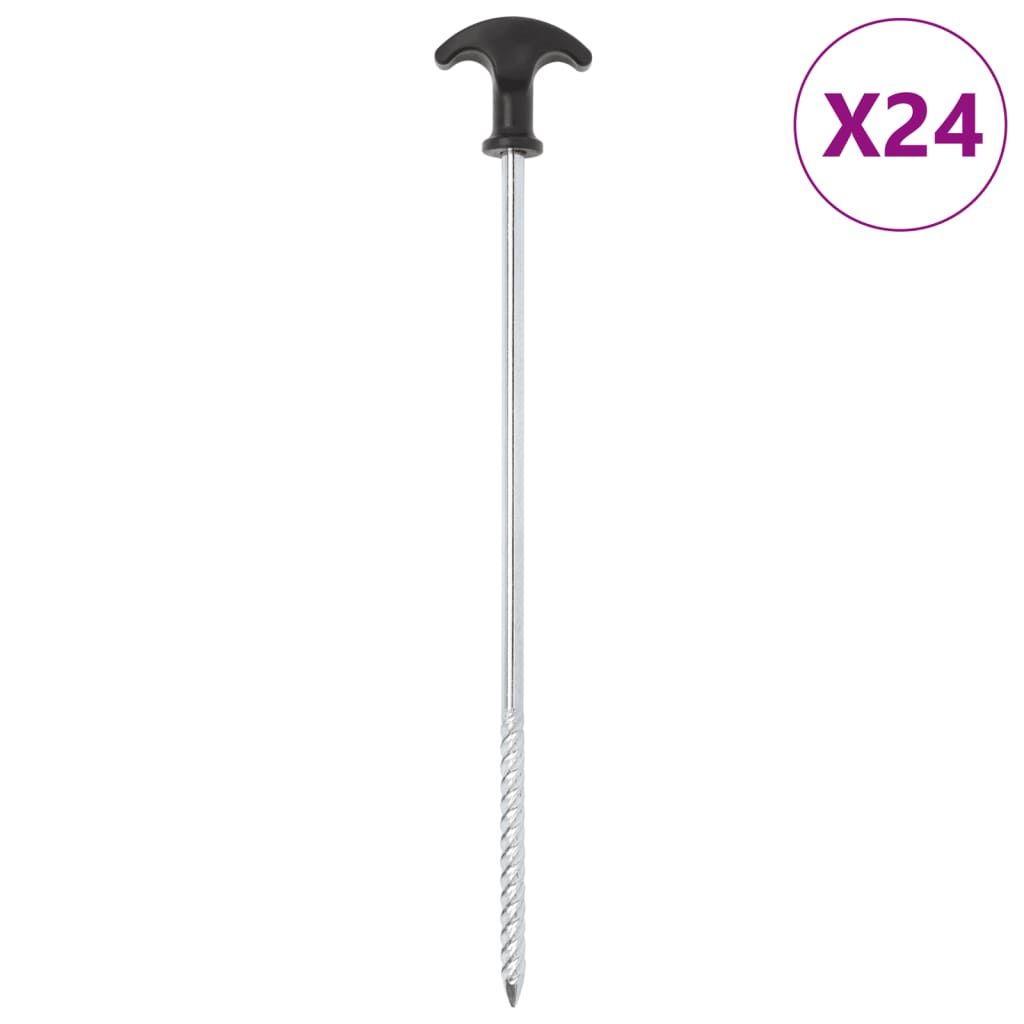 Klinovi za šator 24 kom 30 cm Ø7 mm od pocinčanog čelika