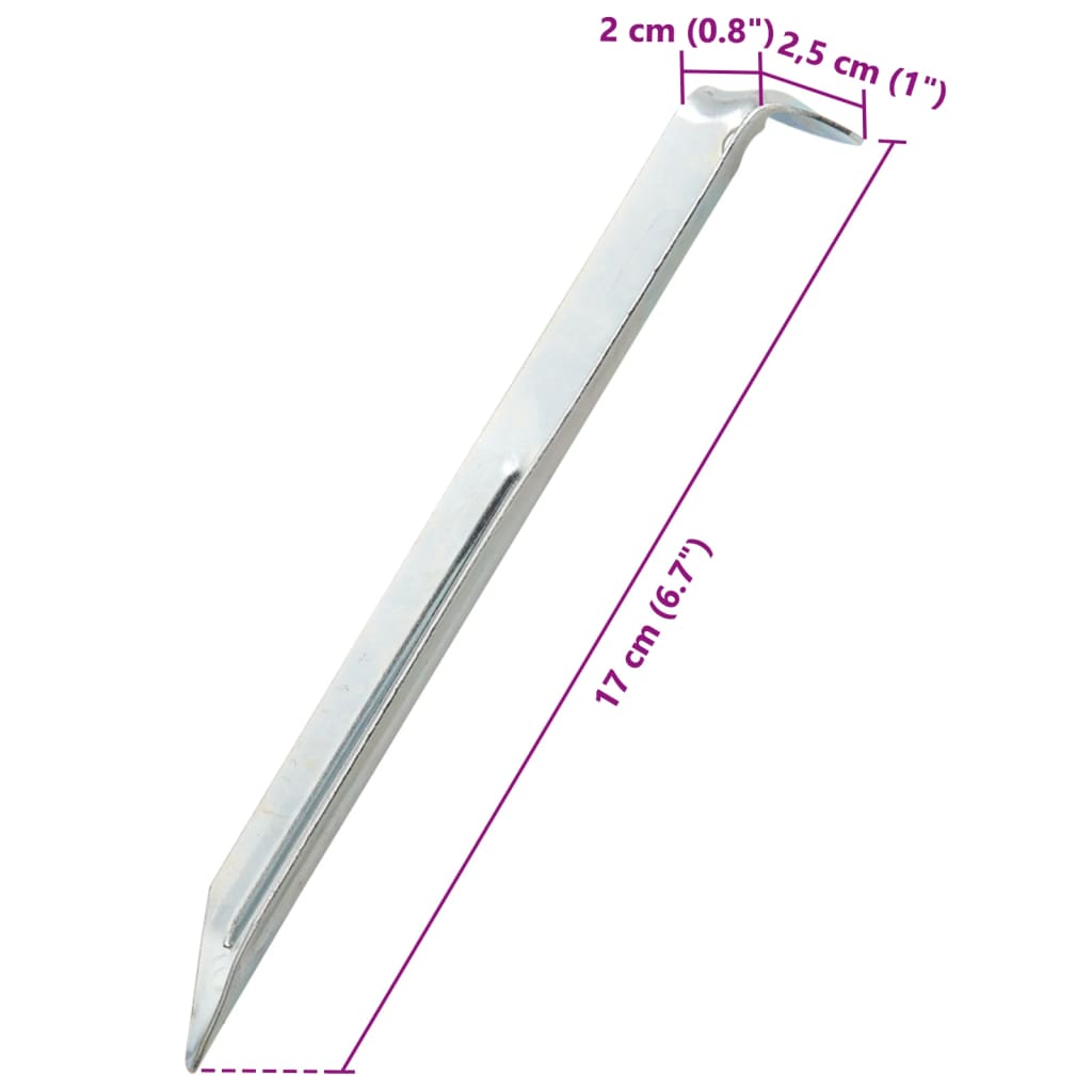 Klinovi za šator 24 kom 17 cm Ø 20 mm od pocinčanog čelika