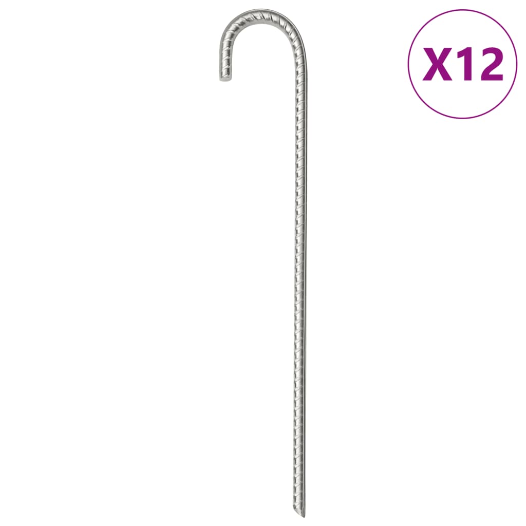 Klinovi za šator 12 kom 37 cm Ø10 mm od pocinčanog čelika