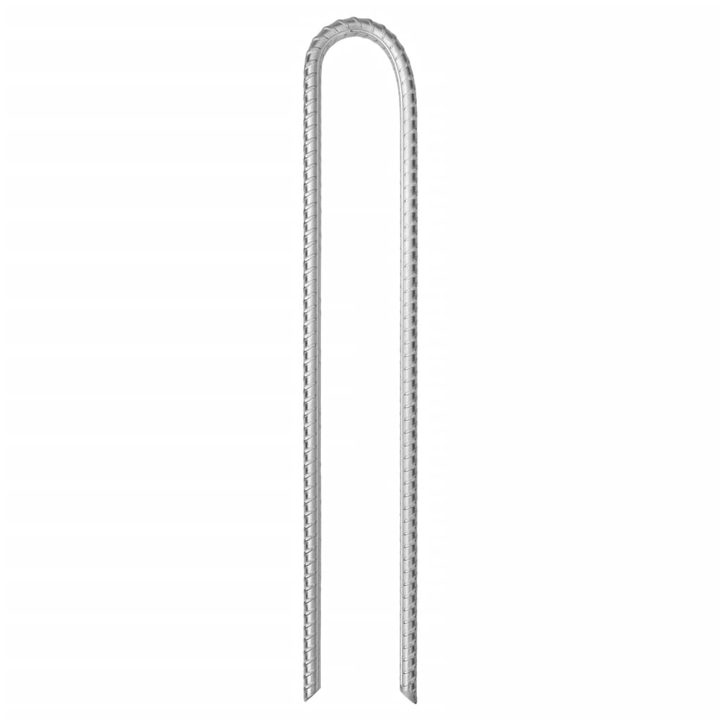 Klinovi za šator U-oblika 6 kom 37 cm Ø 10 mm pocinčani čelik
