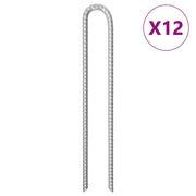 Klinovi za šator U-oblika 12 kom 41,5 cm Ø12 mm pocinčani čelik