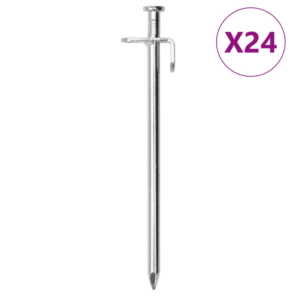 Klinovi za šator 24 kom 19,5 cm 8 mm od pocinčanog čelika