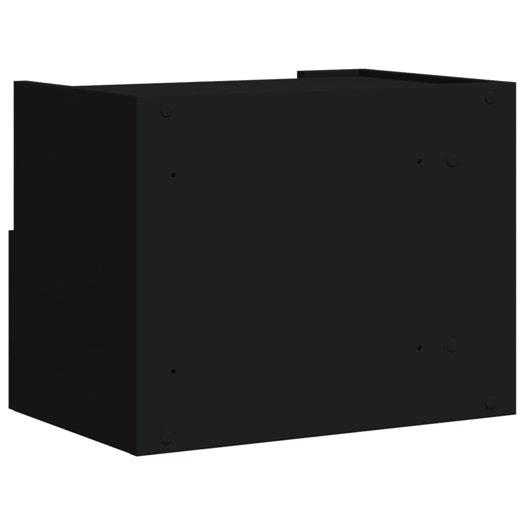 Zidni noćni ormarići 2 kom crni 45 x 30 x 35 cm