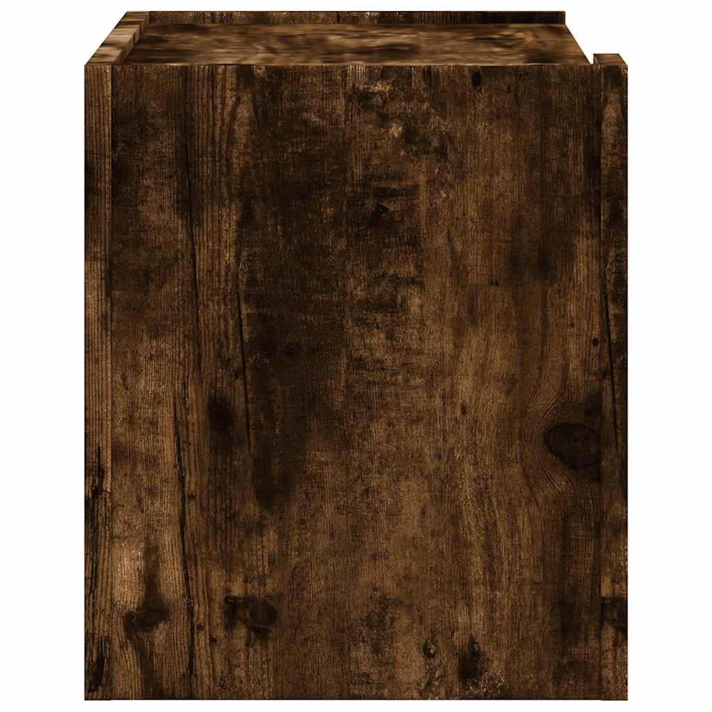 Zidni noćni ormarići 2 kom boja dimljenog hrasta 45x30x35 cm