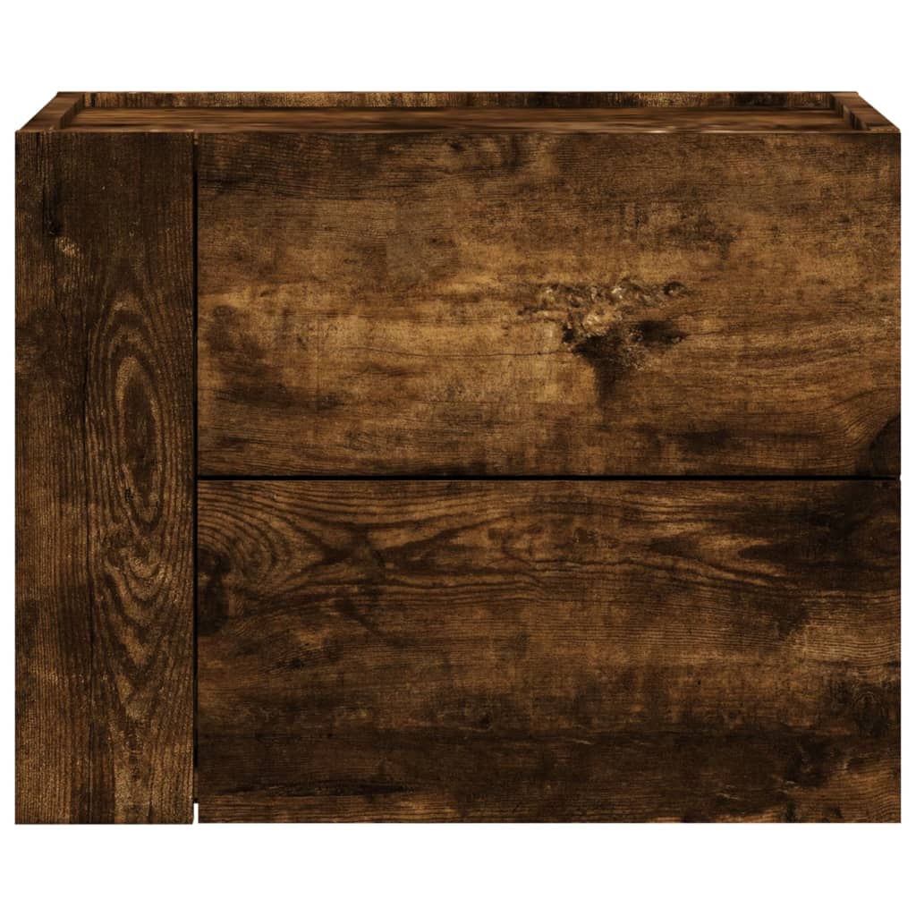 Zidni noćni ormarići 2 kom boja dimljenog hrasta 45x30x35 cm