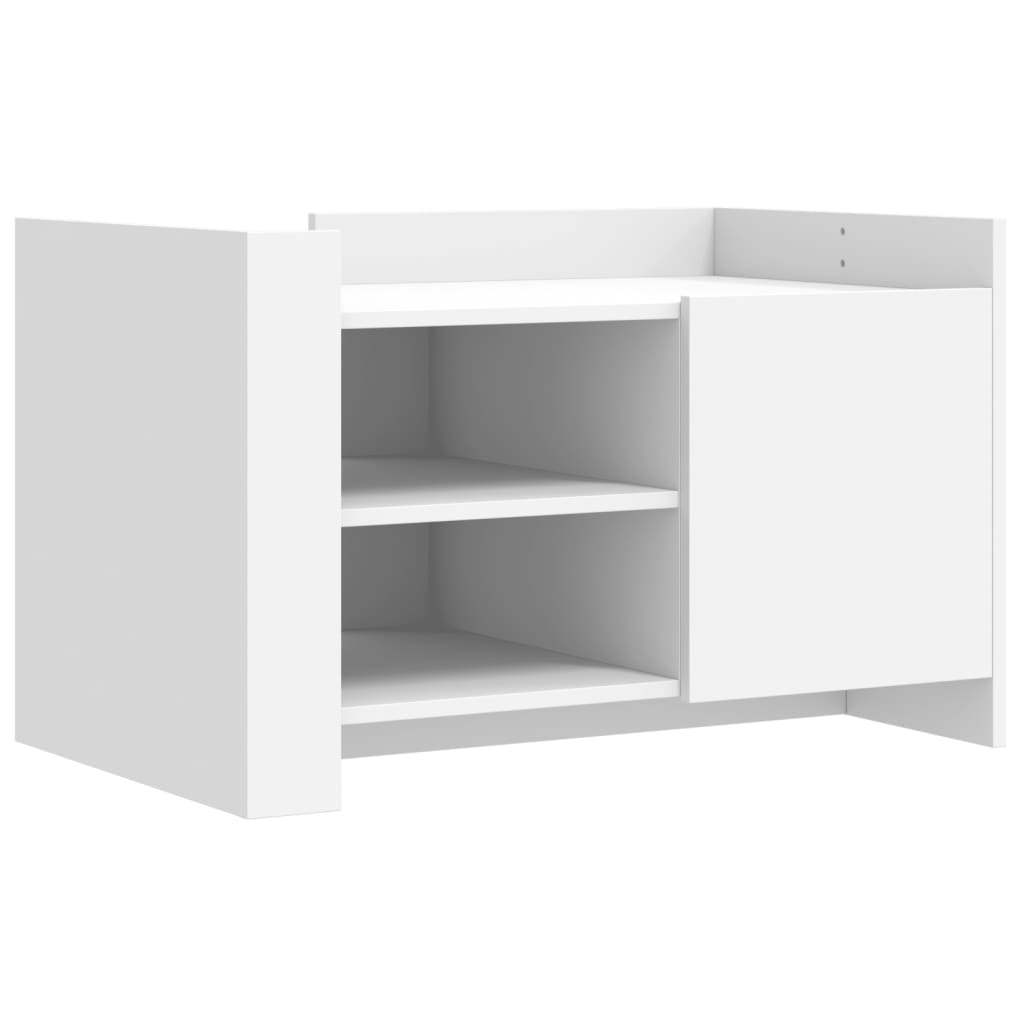 Stolić za kavu bijeli 80 x 50 x 50 cm od konstruiranog drva