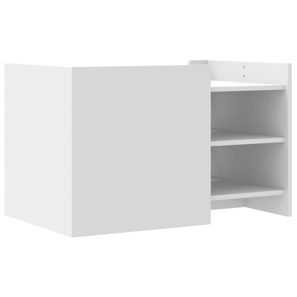 Stolić za kavu bijeli 80 x 50 x 50 cm od konstruiranog drva