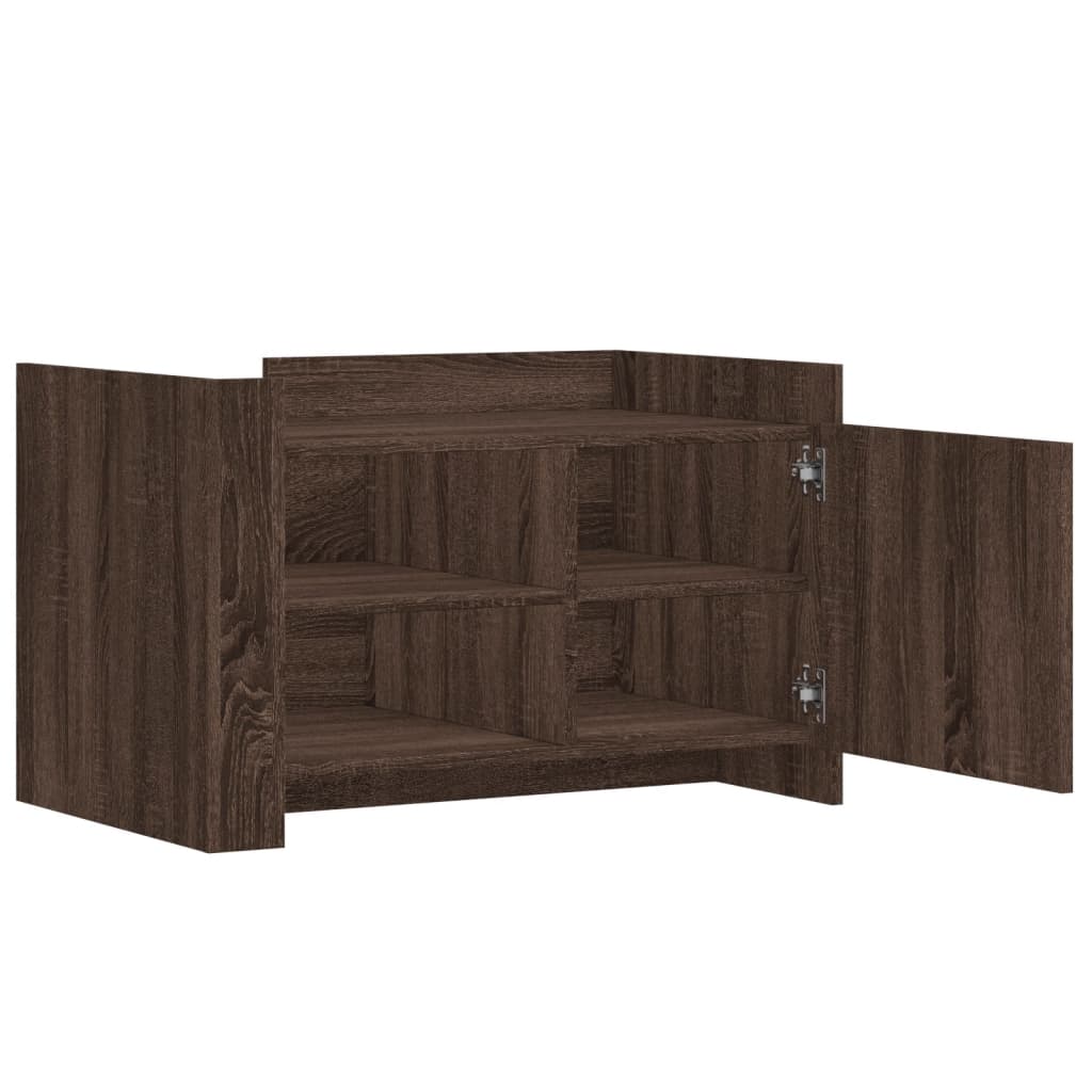 Stolić za kavu smeđa boja hrasta 80x50x50 cm konstruirano drvo