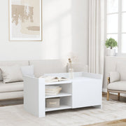 Stolić za kavu bijeli 100 x 50 x 50 cm od konstruiranog drva
