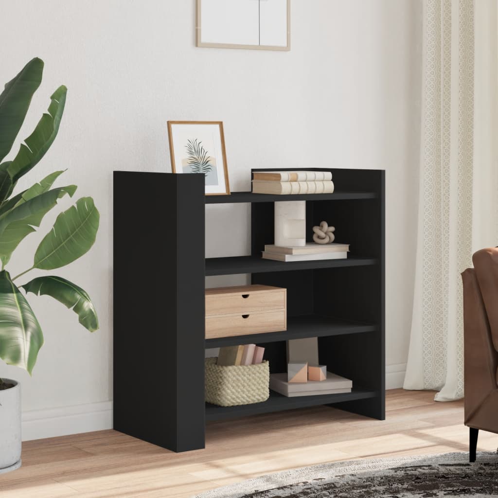 Komoda crna 73,5x35x75 cm od konstruiranog drva