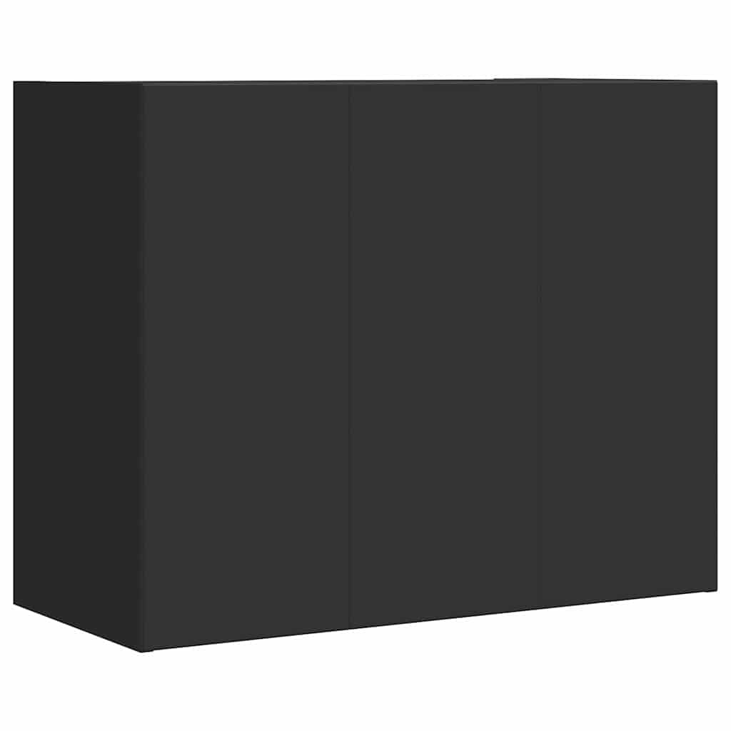 Zidni ormarić crni 75 x 35 x 60 cm od konstruiranog drva