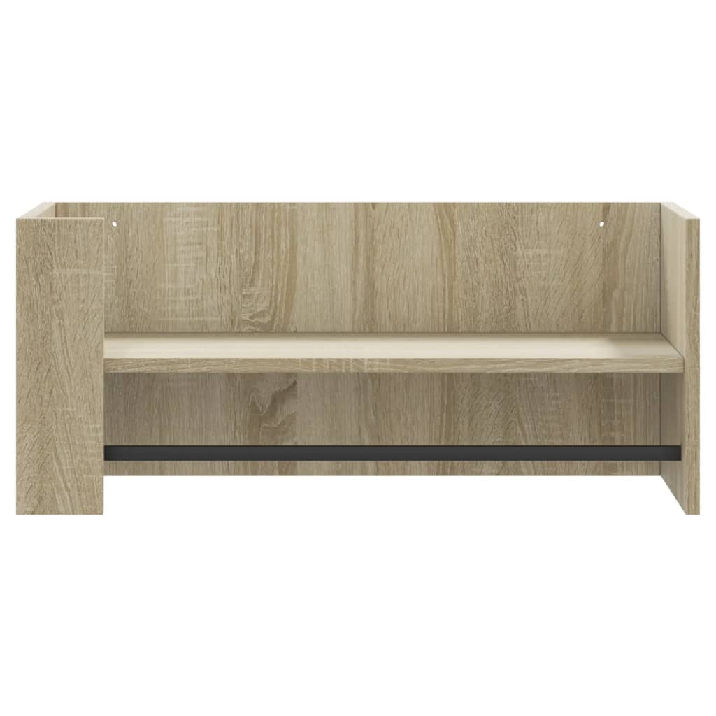 Zidna polica boja hrasta sonome 70,5 x 35 x 30,5 cm drvena