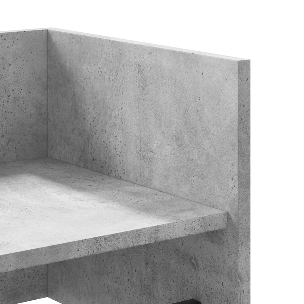 Zidna polica siva boja betona 70,5x35x30,5 cm konstruirano drvo