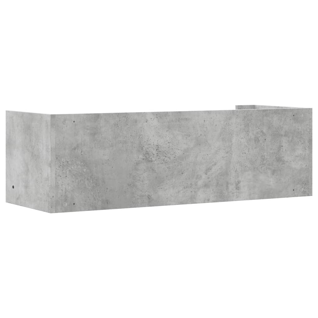 Zidna polica siva boja betona 100x35x30,5 cm konstruirano drvo