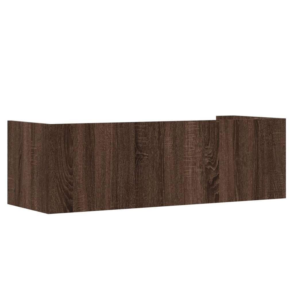 Zidna polica boja hrasta 100x35x30,5 cm od konstruiranog drva