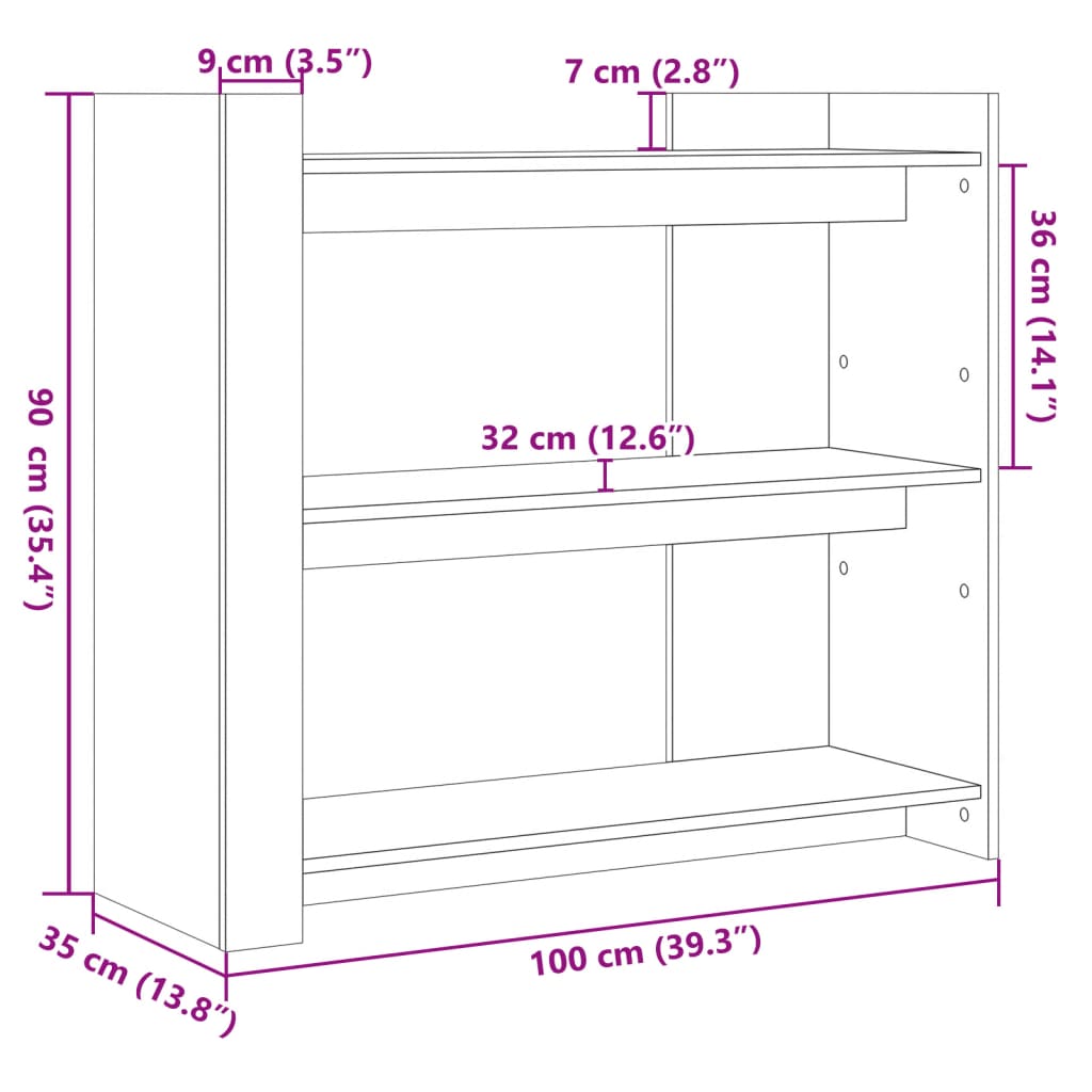 Konzolni stol boja hrasta 100x35x90 cm konstruirano drvo