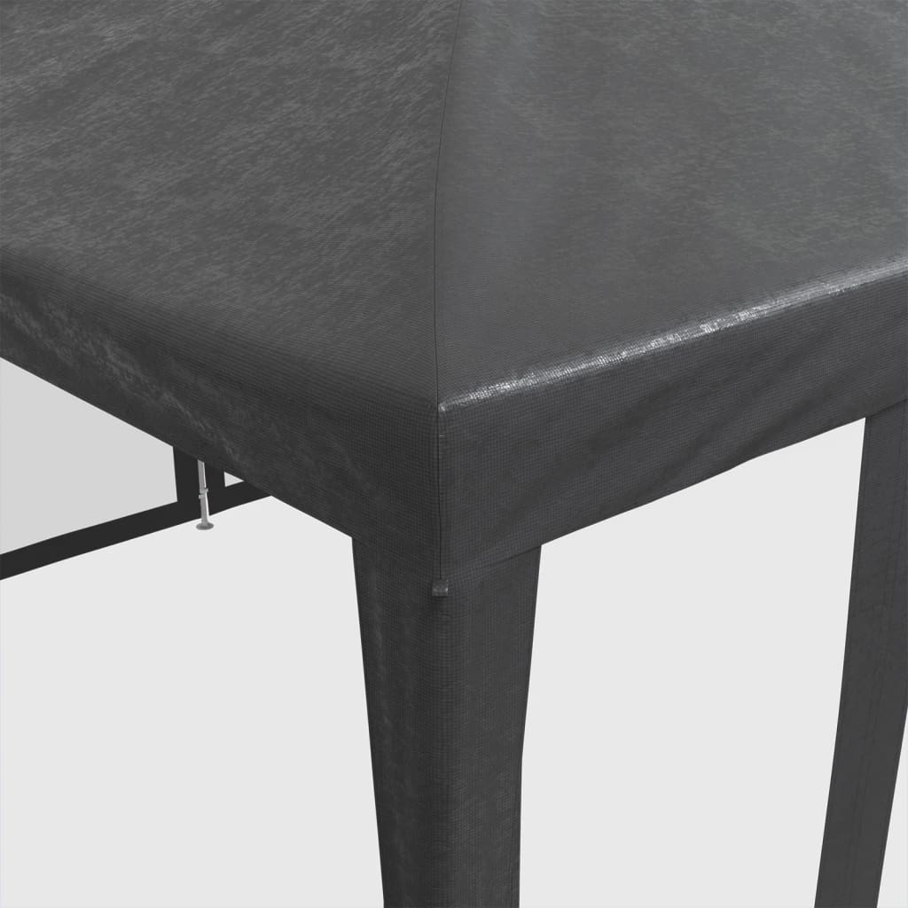 Šator za zabave 10 mrežastih bočnih zidova antracit 6x4 m HDPE