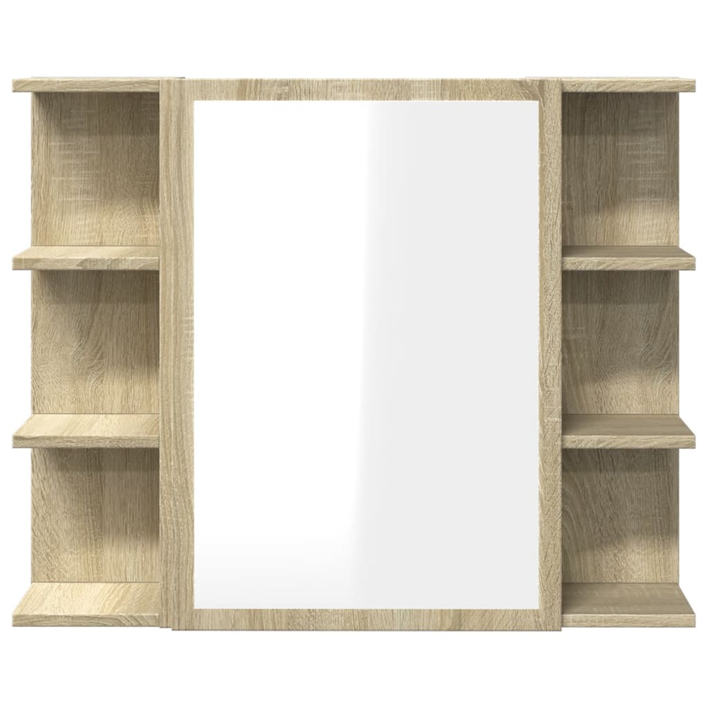 Kupaonski ormarić s ogledalom boja hrasta 80x20,5x64 cm iverica
