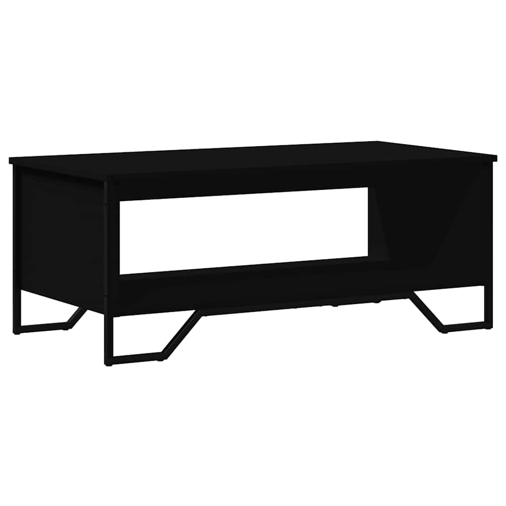 Stolić za kavu crni 100 x 51 x 40 cm od konstruiranog drva