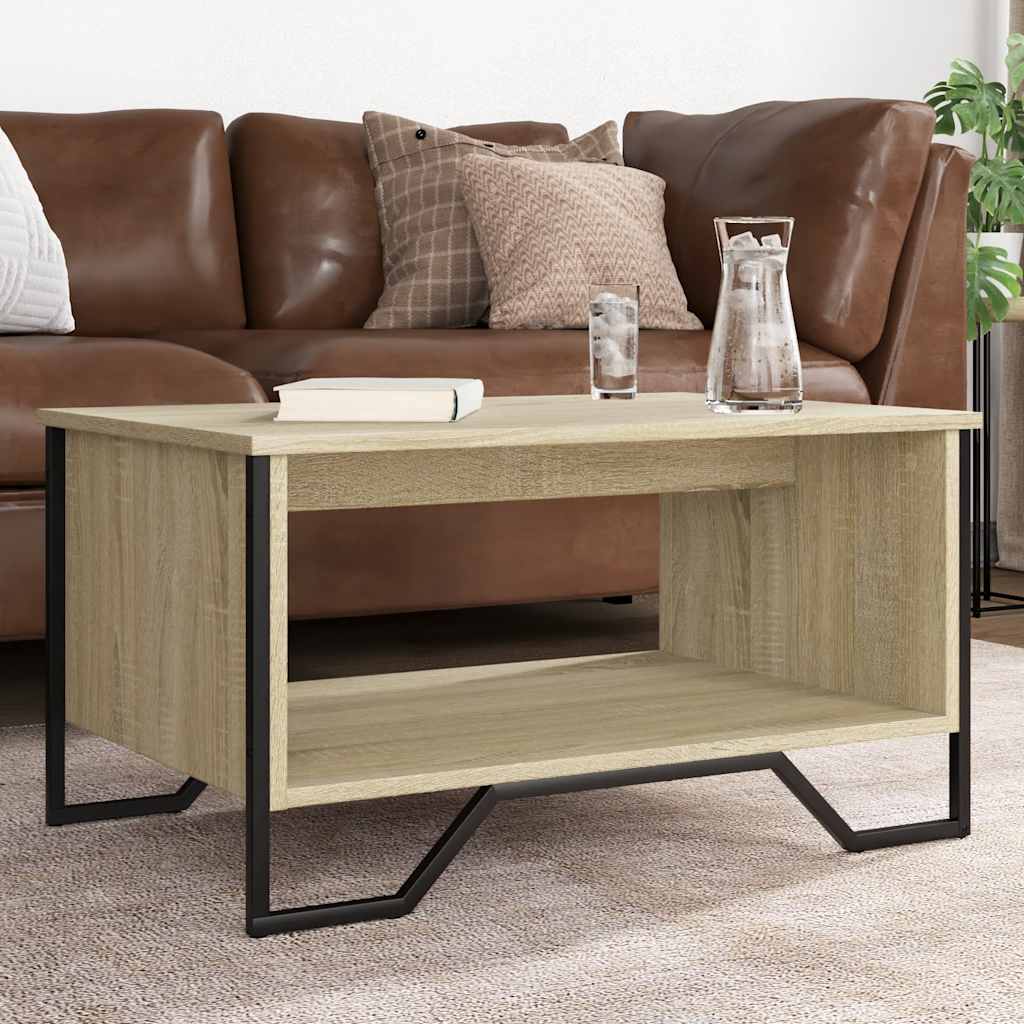 Stolić za kavu boja hrasta 75x51x40 cm konstruirano drvo