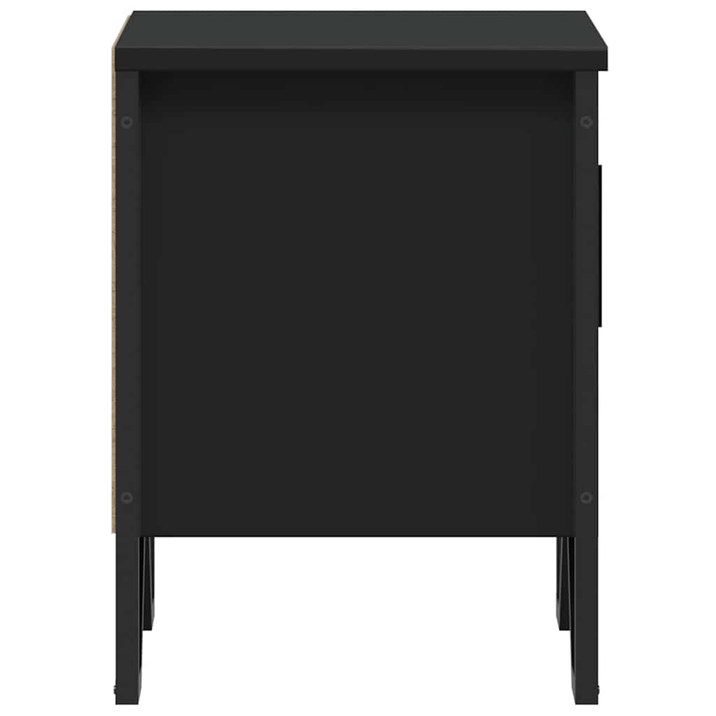 Noćni ormarići 2 kom crni 40 x 30 x 40 cm od konstruiranog drva