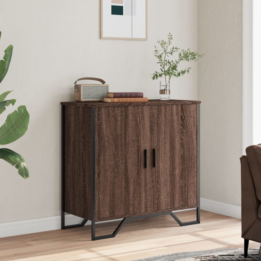 Komoda boja smeđeg hrasta 78x35,5x74,5 cm konstruirano drvo