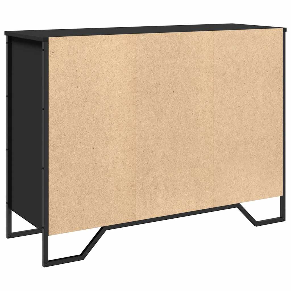 Komoda crna 101 x 35,5 x 74,5 cm od konstruiranog drva