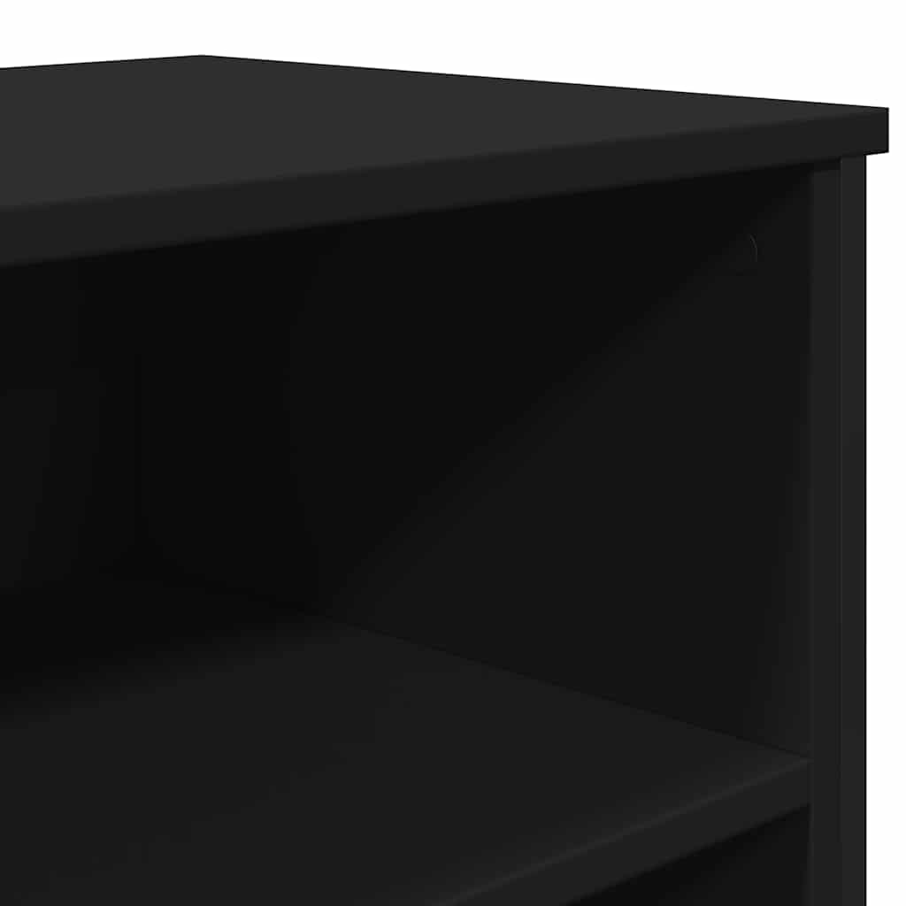 Komoda crna 101 x 35,5 x 74,5 cm od konstruiranog drva