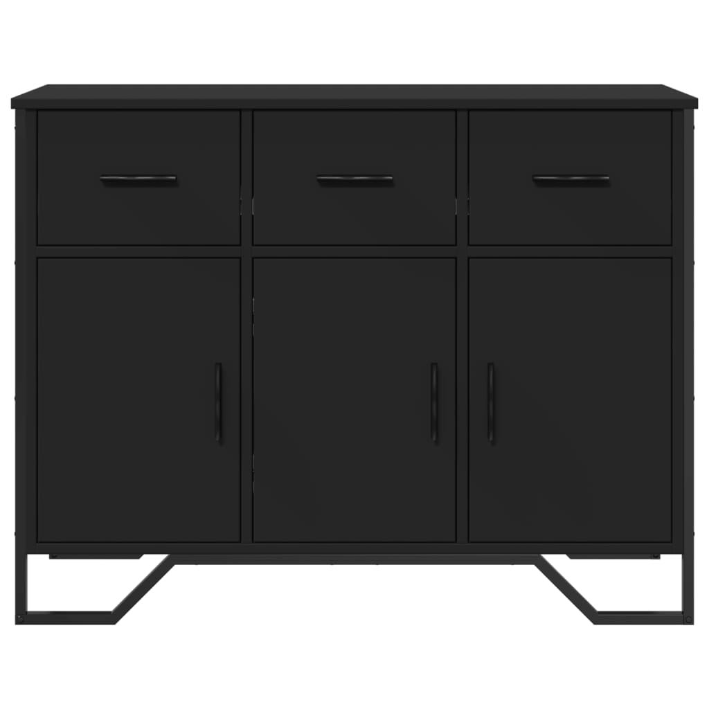 Komoda crna 97x32,5x74,5 cm od konstruiranog drva