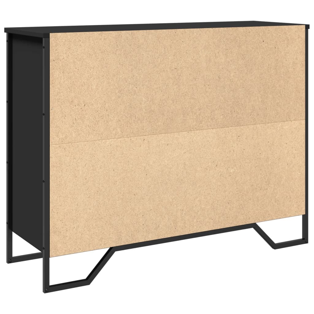 Komoda crna 97x32,5x74,5 cm od konstruiranog drva