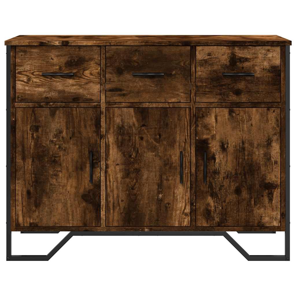 Komoda boja dimljenog hrasta 97x32,5x74,5 cm konstruirano drvo
