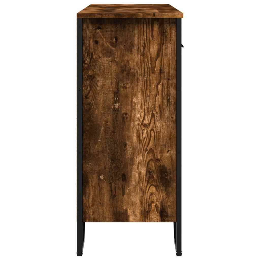 Komoda boja dimljenog hrasta 97x32,5x74,5 cm konstruirano drvo
