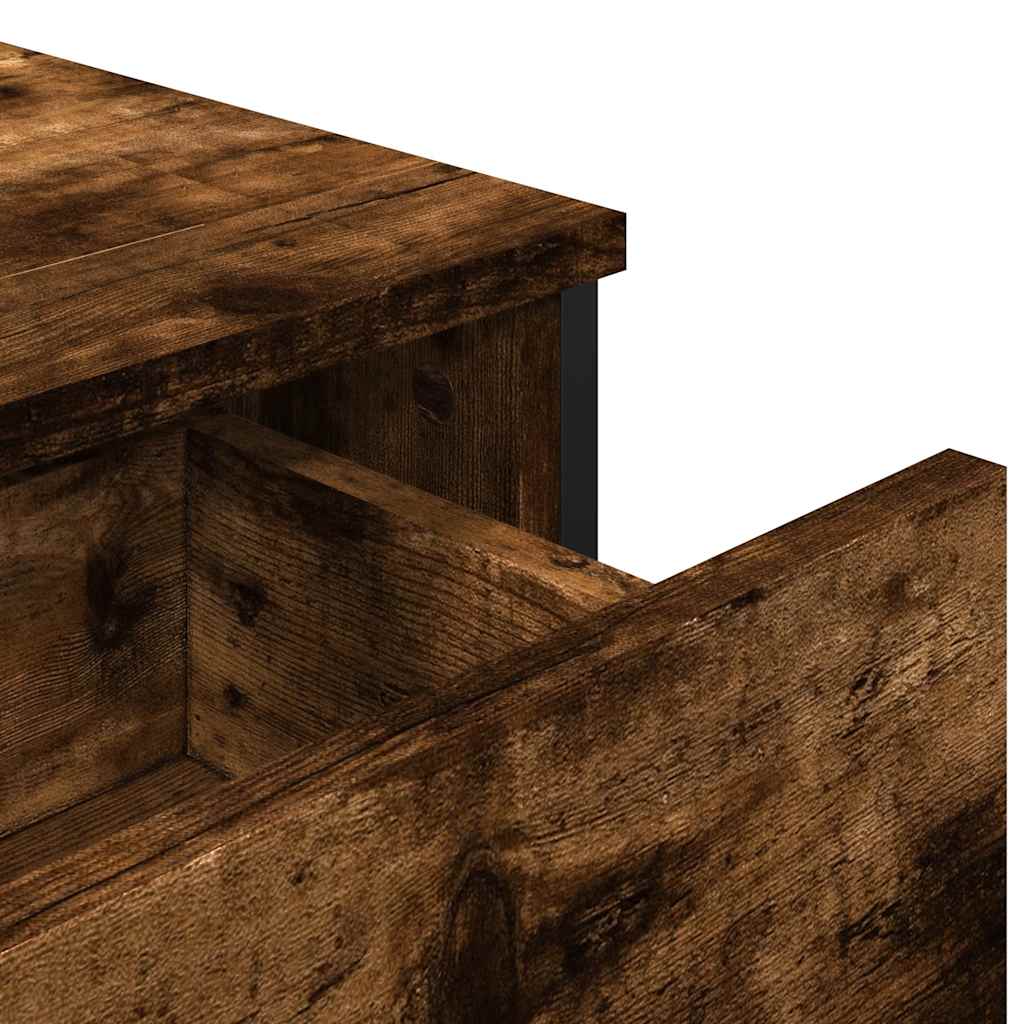 Komoda boja dimljenog hrasta 97x32,5x74,5 cm konstruirano drvo