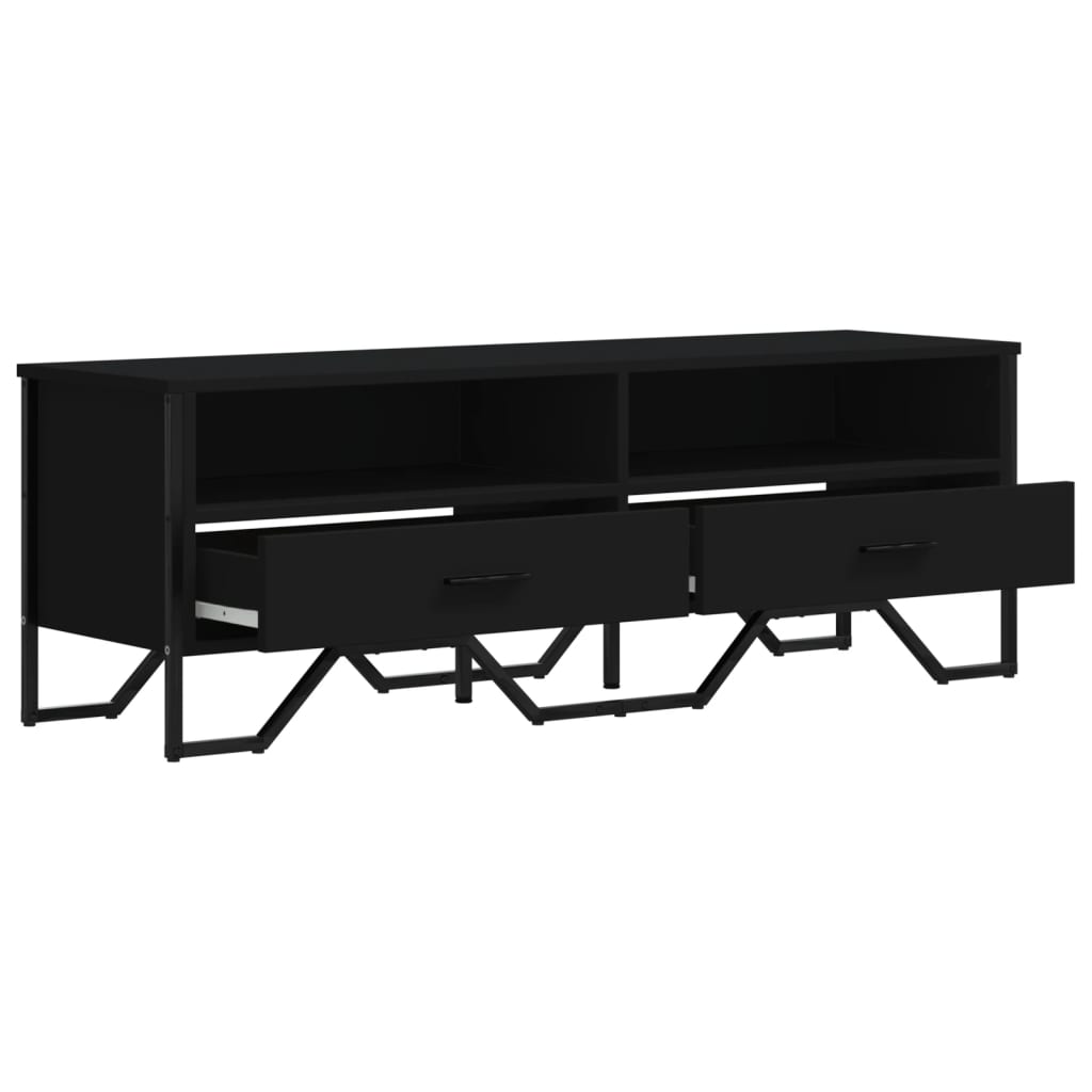 TV ormarić crni 122 x 34 x 41 cm od konstruiranog drva
