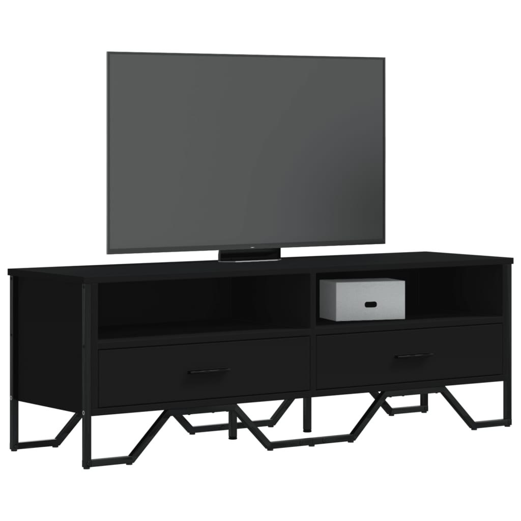 TV ormarić crni 122 x 34 x 41 cm od konstruiranog drva