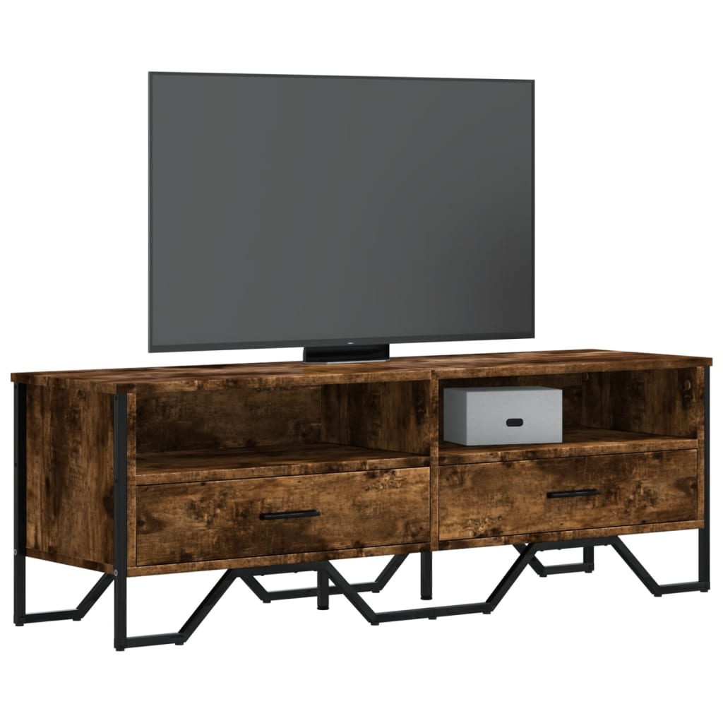 TV ormarić boja dimljenog hrasta 122x34x41 cm konstruirano drvo