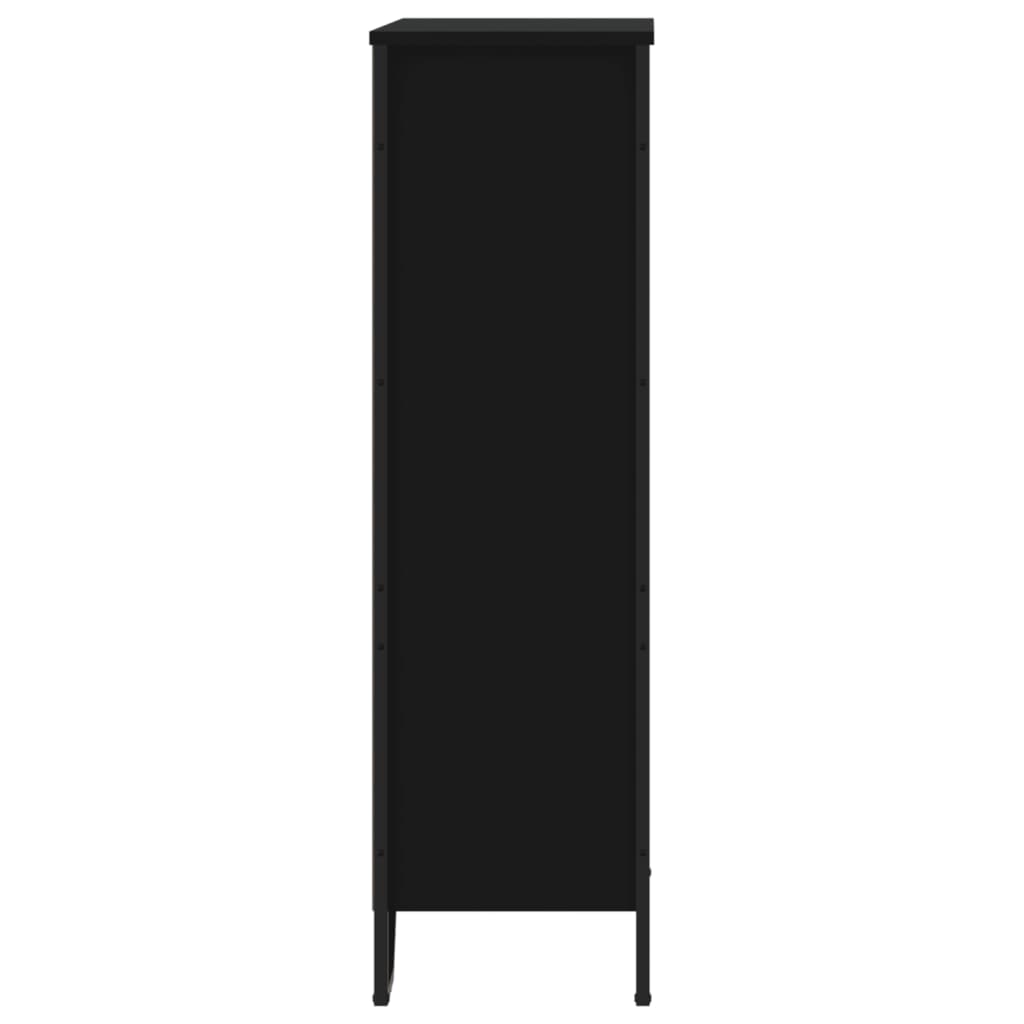 Regal za knjige crni 80x31x106 cm konstruirano drvo