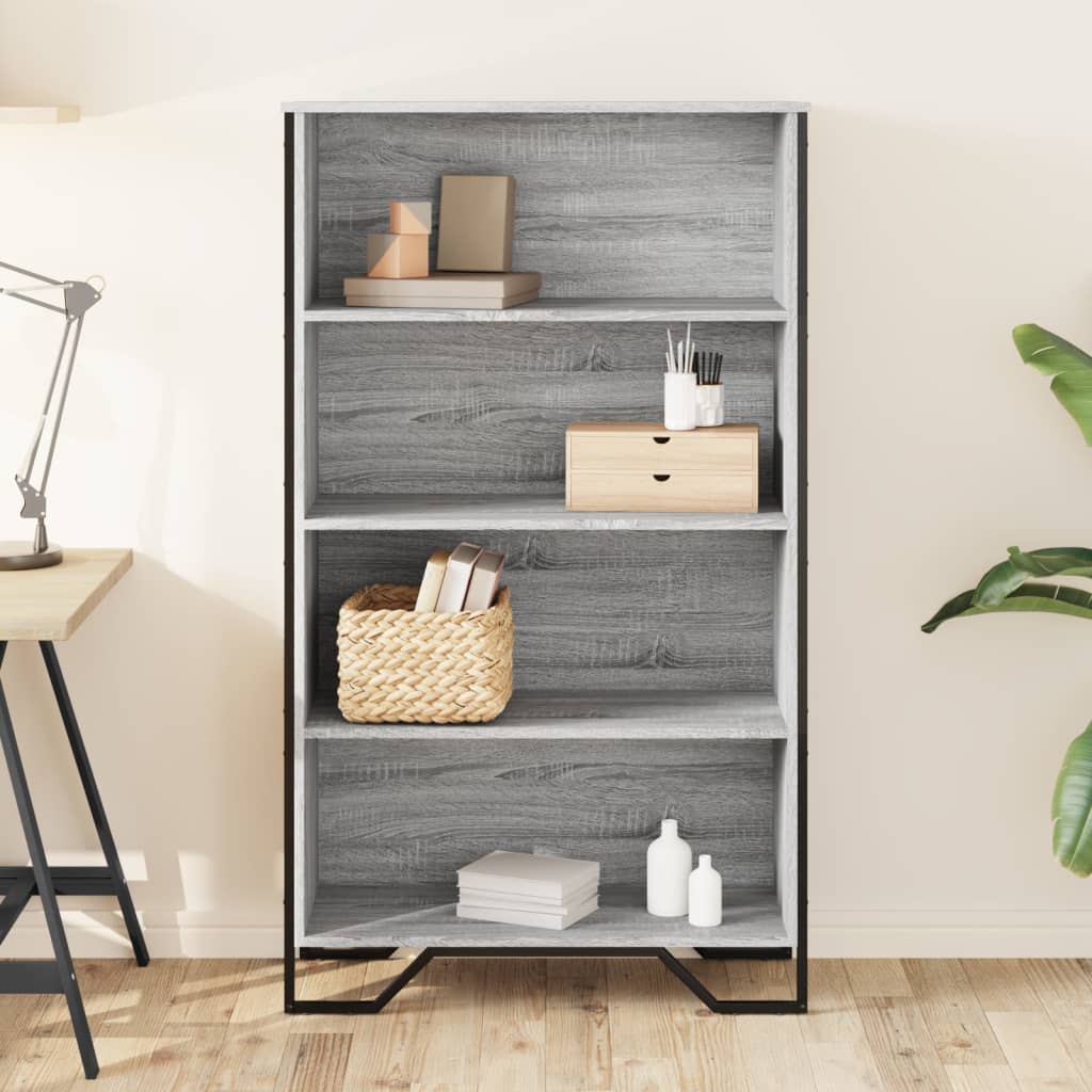 Regal za knjige boja hrasta 80x31x137,5 cm konstruirano drvo