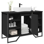 Ormarić za umivaonik crni 91 x 35 x 60 cm konstruirano drvo
