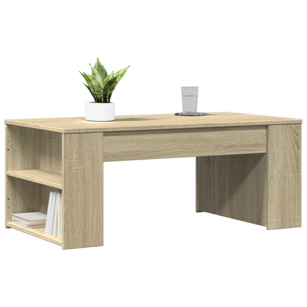 Stolić za kavu boja hrasta 102x55x42 cm konstruirano drvo