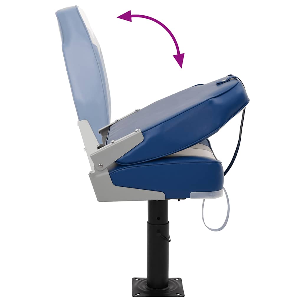 Sjedala za brod 2 kom s postoljem podesiva visina 360° okretna