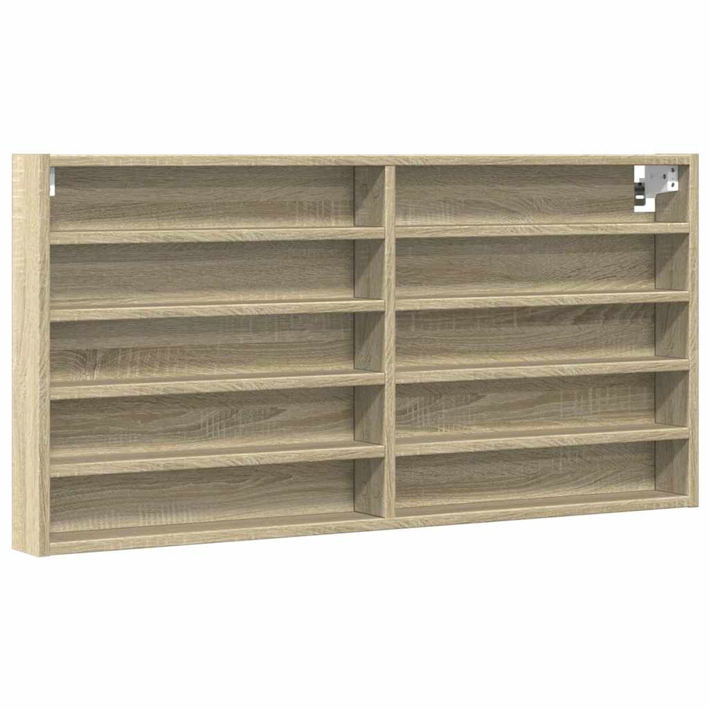 Vitrina boja hrasta sonome 100x8,5x50 cm konstruirano drvo