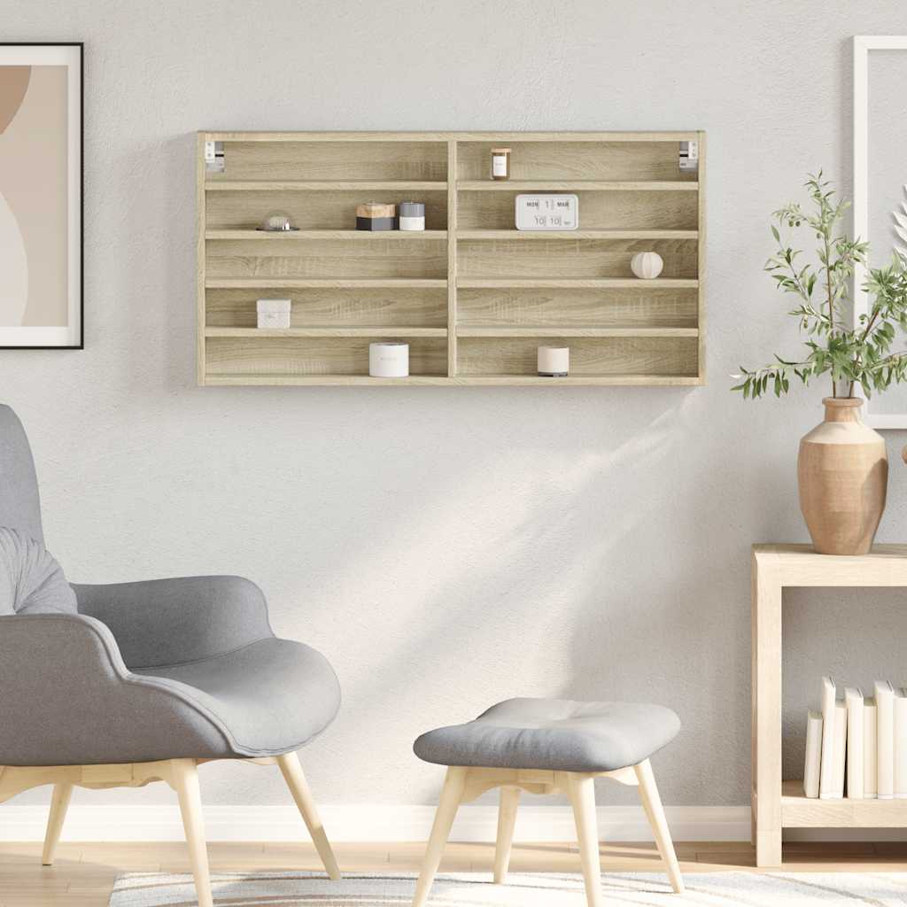 Vitrina boja hrasta sonome 100x8,5x50 cm konstruirano drvo