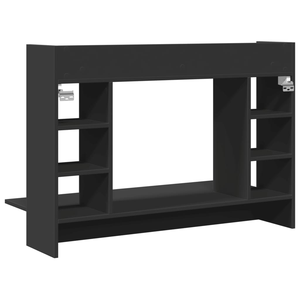 Zidni radni stol crni 105 x 48 x 75 cm od konstruiranog drva