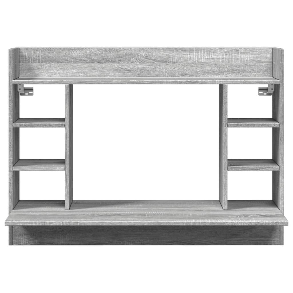 Zidni radni stol boja sivog hrasta sonome 105x48x75 cm drveni