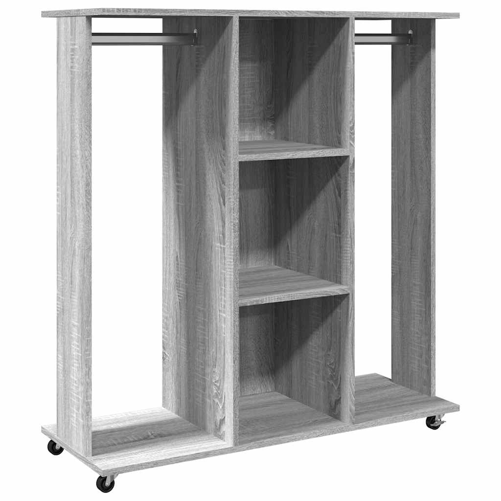 Ormar s kotačima sivi hrast 102 x 38 x 110 cm konstruirano drvo