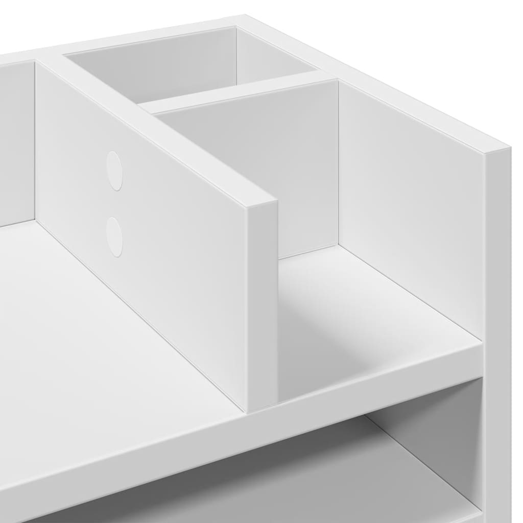 Organizator za stol bijeli 44,5 x 24 x 25 cm konstruirano drvo