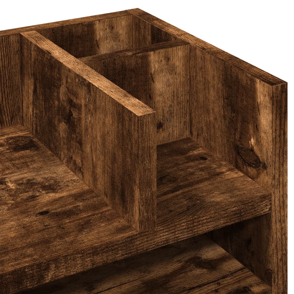 Organizator za stol boja hrasta 44,5x24x25 cm konstruirano drvo
