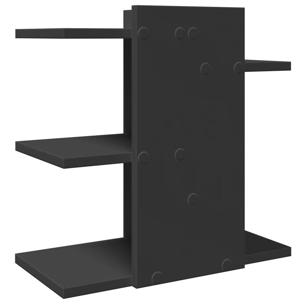Organizator za stol crni 42 x 21,5 x 42 cm konstruirano drvo
