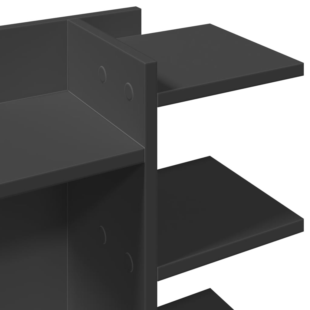 Organizator za stol crni 42 x 21,5 x 42 cm konstruirano drvo